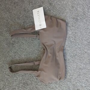 ATHLETA SQUARE NECK RIB BRA CUP BIKINI TOP, SIZE 34D/DD
